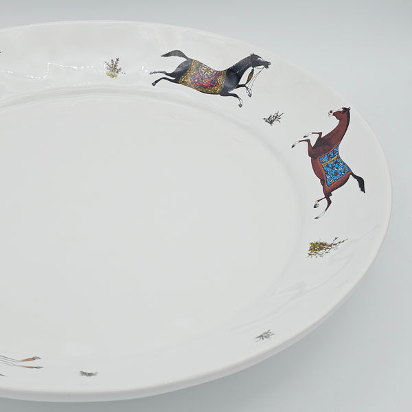 Torkaman Horses Large Round Platter