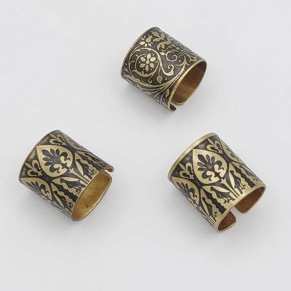 Persian Motif Handmade Brass Ring