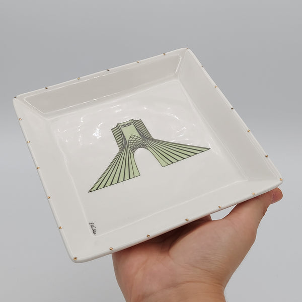Shahyad Tower Jewelry Dish with Gold Touches