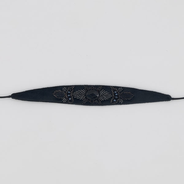 Black Choker with Round Onyx & Sermeh