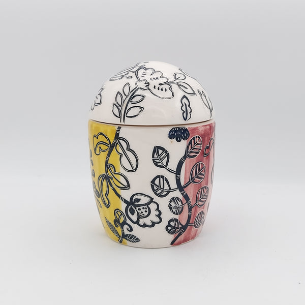 Colorful Floral Ceramic Canister