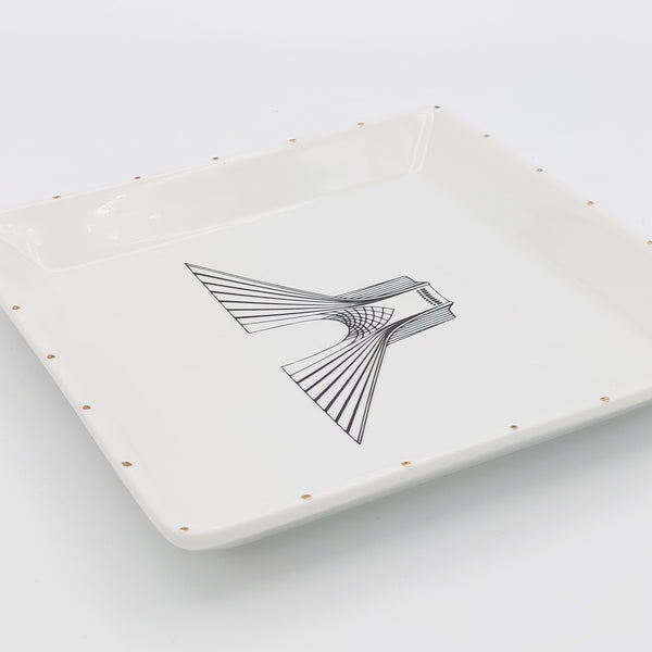 Shahyad Tower Jewelry Dish with Gold Touches