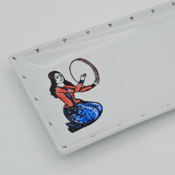 Daf & Tonbak Qajar Lady Rectangular Dish