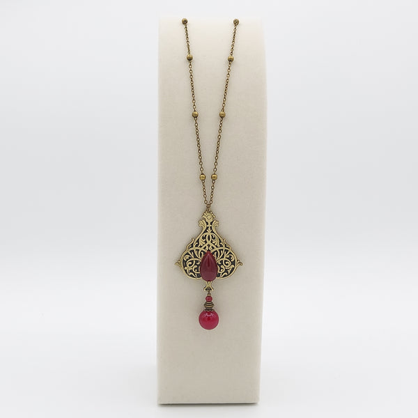 Toranj Brass Long Necklace