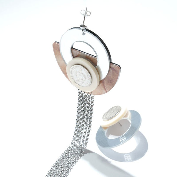 Shadow Beige Earring