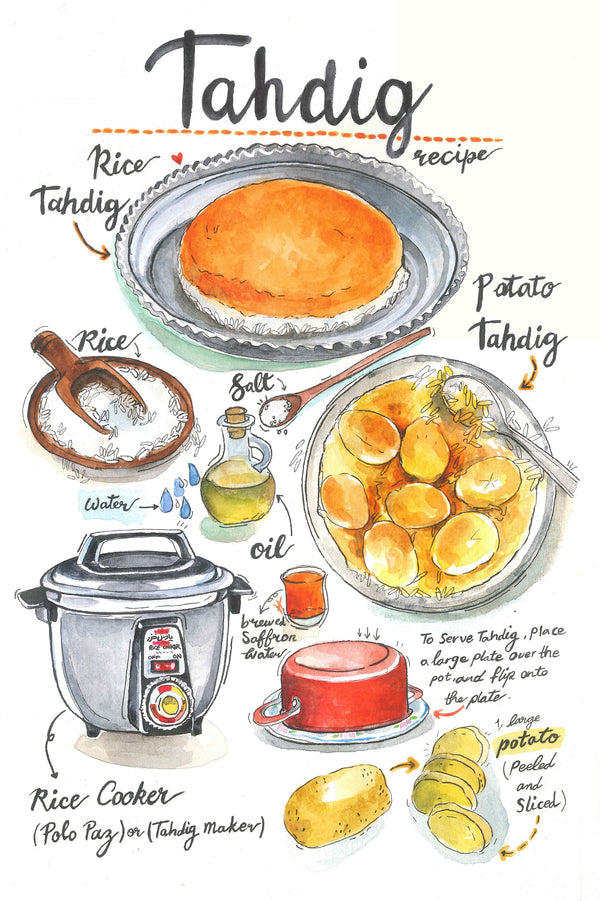 Tahdig Recipe Print