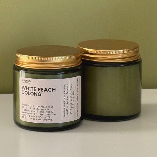 White Peach Oolong Hand-Poured Soy Candle