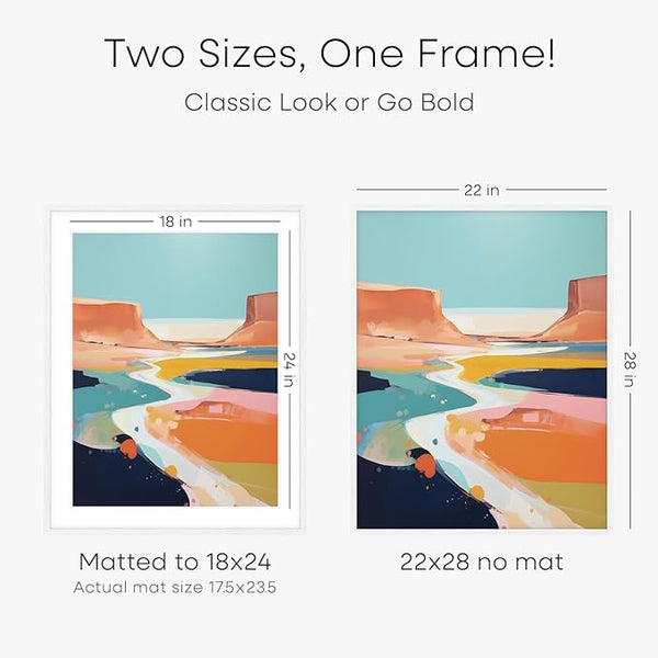 White Poster Frame with mat