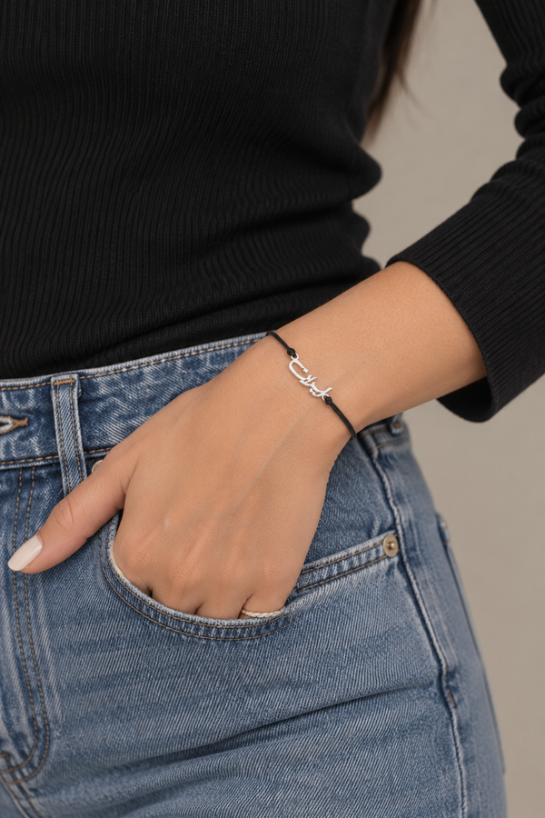 Silver Iran Calligraphy Adjustable Bracelet