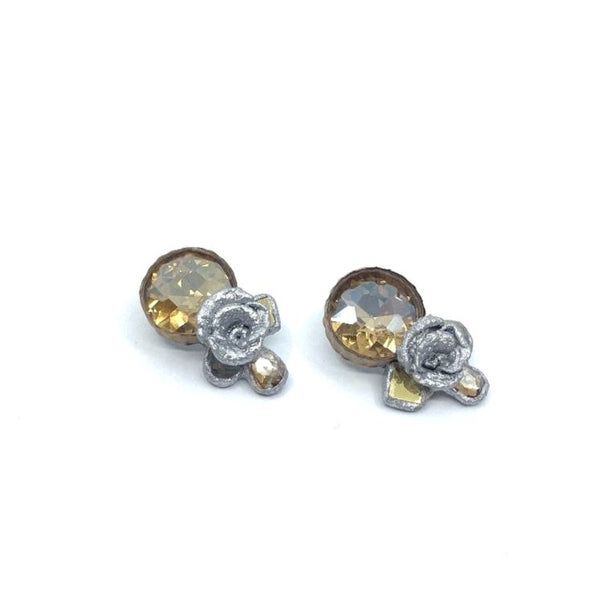 Sunrise Rounded Paper Mache Earrings