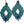 Sky Hand Beaded Earring