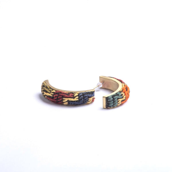 Moon Brass Earring