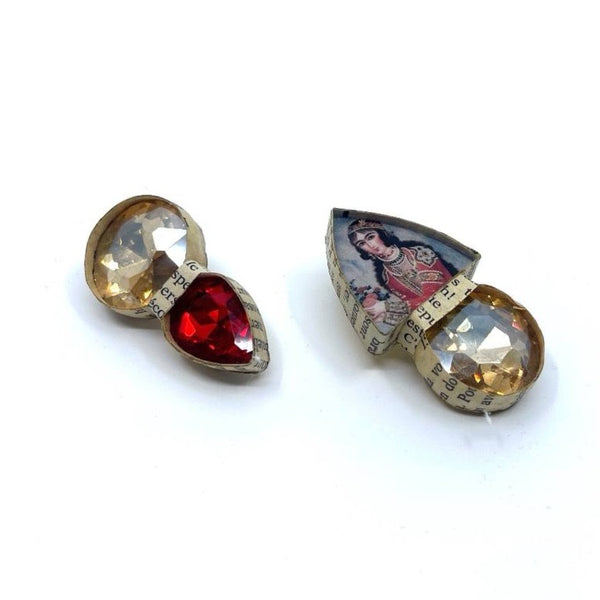 Qajar Lady Paper Mache Earrings