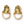 Qajar Brass Earrings with Pearl