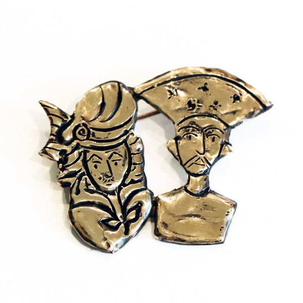 Darbari Handmade Bronze Brooch