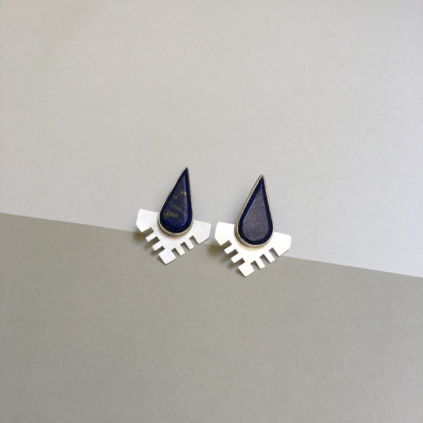 Silver & Lapis lazuli Earring