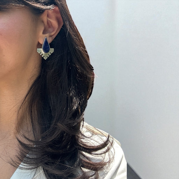 Silver & Lapis lazuli Earring