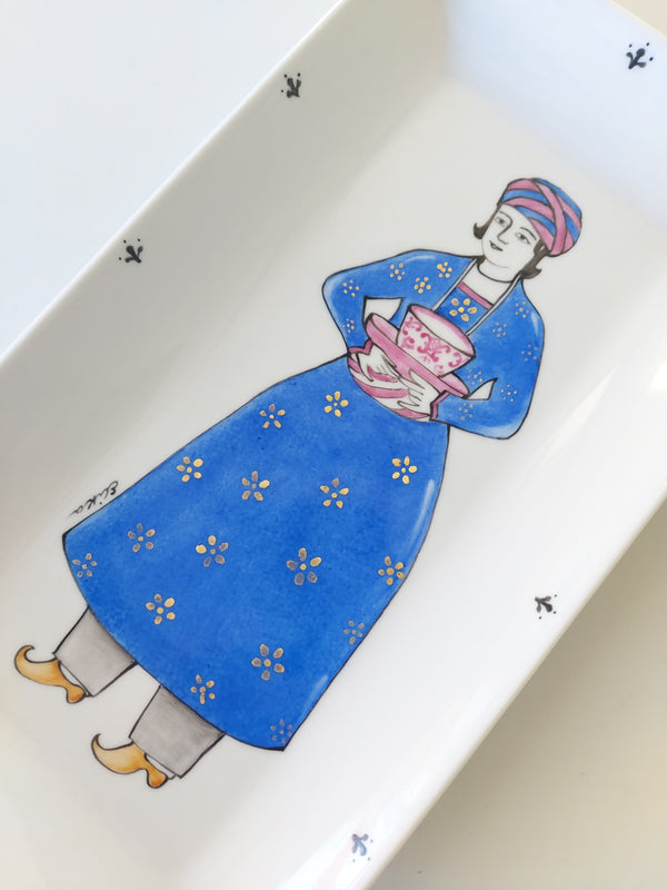 Qajar Man with bowl in hand