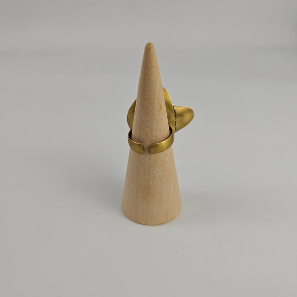Handmade Brass Ring with Amethyst