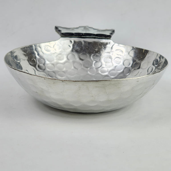 Copper Pomegranate Bowl with Etched Mirror