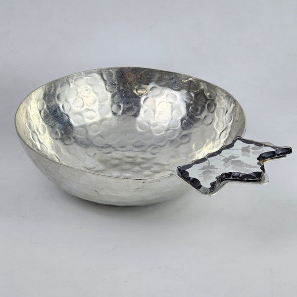 Copper Pomegranate Bowl with Etched Mirror