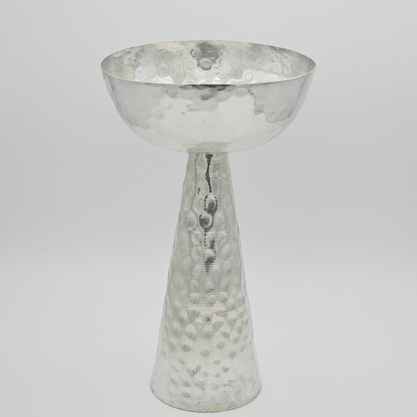 Footed Copper Bowl with Etched Mirror