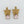 Crown Brass Earring with Stone
