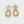 Crown Brass Golden Stone Earrings