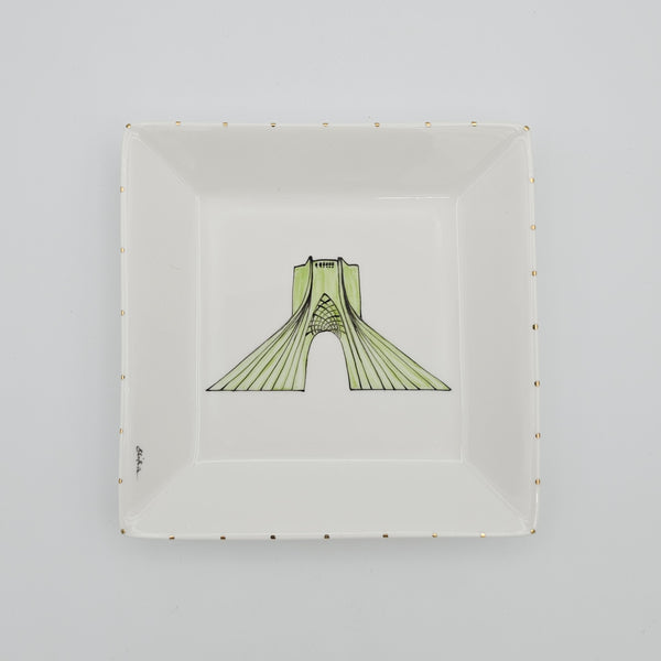 Shahyad Tower Jewelry Dish with Gold Touches