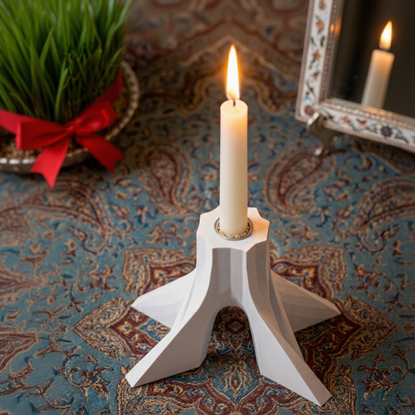 Small 3D Printed Shahyad Tower Candle Holder