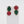 Asymmetrical Red & Green Brass Earrings