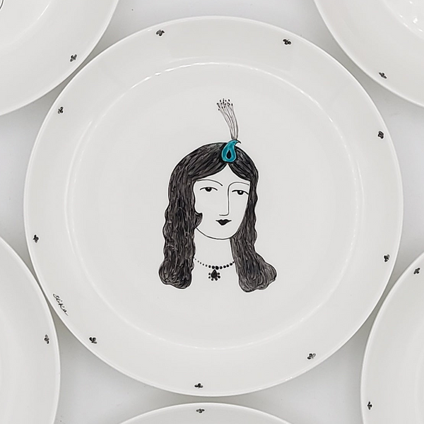 Hand Painted Qajar Couples Appetizer plates