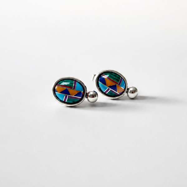 Colorful Memories Silver Earrings
