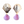 Shell Crystal Purple Earrings