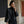 Black Sermeh-Doozi Coat with Onyx