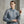Blue-Gray Organza Blouse with Sermeh-Doozi