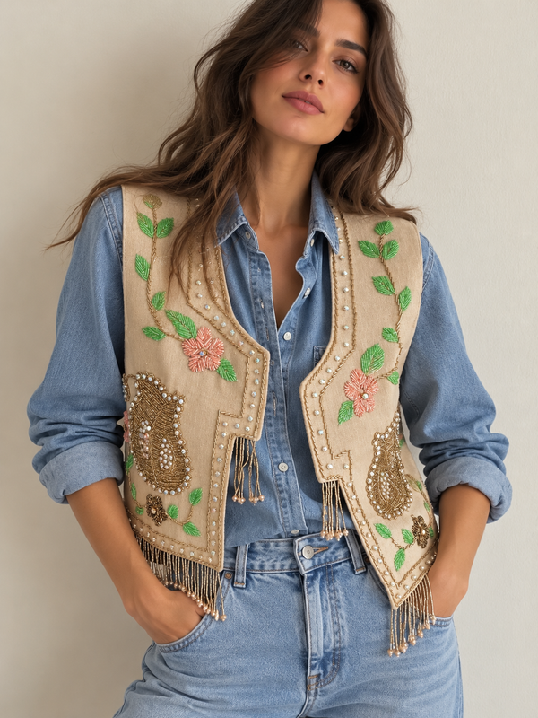 Heaven Hand Beaded Vest