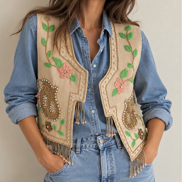Heaven Hand Beaded Vest
