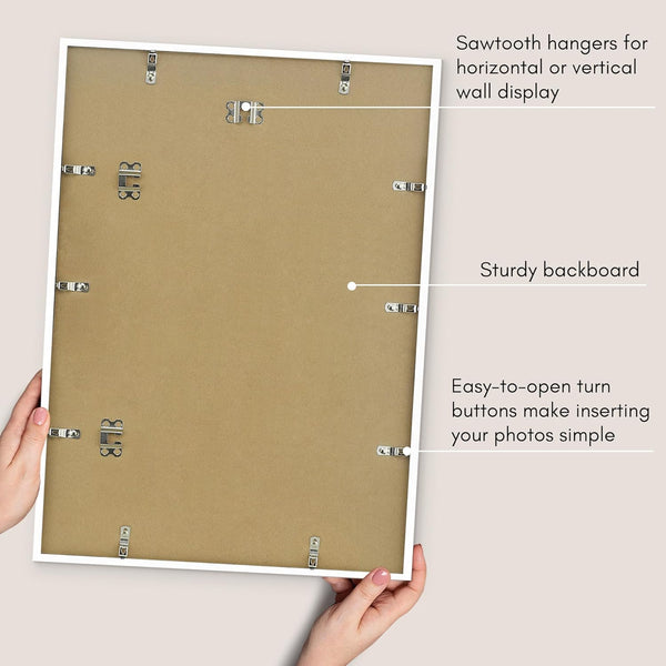 White Frame with Mat for 12"x18" Posters