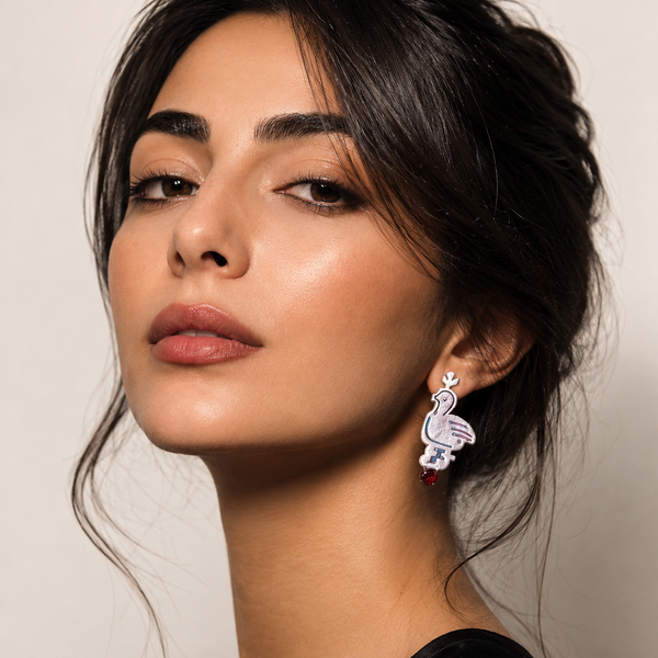 Wing & Root Silver Earrings