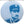 Blue Reza Shah Pahlavi Porcelain Plate with Gold Rim — dimensions: Diameter 10.5