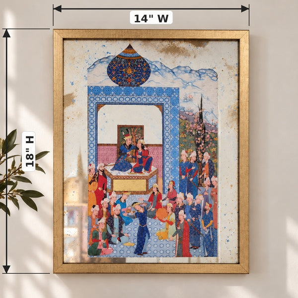 A Gathering in Reflection Wall Art — dimensions: 14" W × 18" H