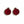 Small Pomegranate Velvet Earrings