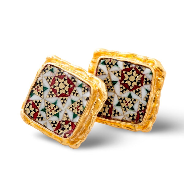Ava Square Stud Earrings