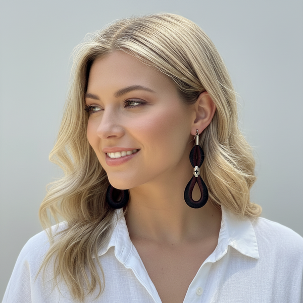 Silver & Mesh Earring