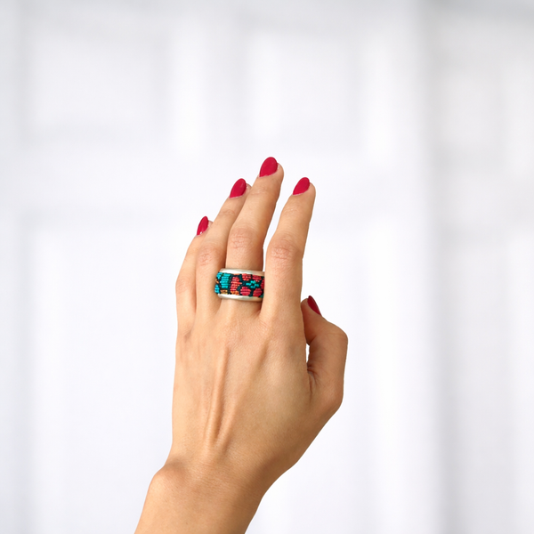 Floral Silver Ring