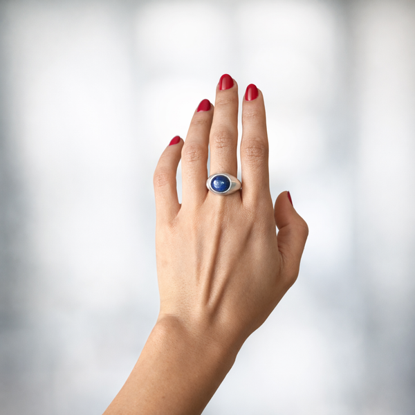 Lajevard Silver Ring