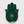 Hamsa Hand Jewelry Dish with Gold Touches