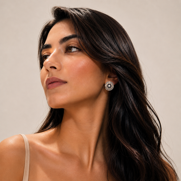 Blossom Stud Silver Earrings