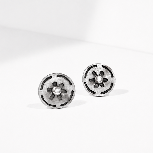 Blossom Stud Silver Earrings